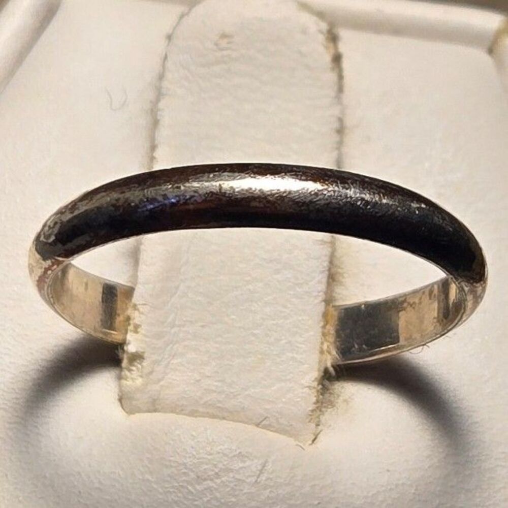 Simple band Vintage Sterling Silver Ring Sz 7 - Picture 1 of 6